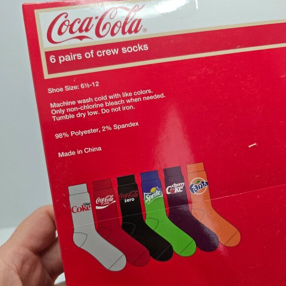 Coca-Cola | pop-art colorful maximalist print preppy tube socks | NWT - Picture 6 of 6